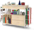 wrapping paper storage & organizer, craft cart with, main product view