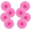 Red Hanging Paper Fans,Red Accessories Paper Decorations for Party,Valentines Day Decorations,Photo Booth Props Decor,12in Hanging Paper Fans 30 Color DIY Set （Magenta）