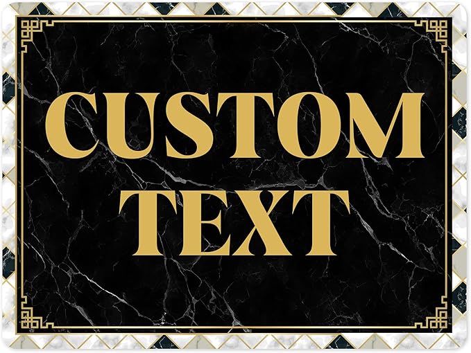 Custom Sign, Custom Street Sign, 11 Font Colors, 13 Font Styles, 4 Hole Options, 22 Sizes, 36x48 Inches, Rust Free DiBound, Fade Resistant, Made in USA by My Sign Center (Marble Tile)