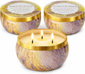 YMing 3-Wick Candle Gift Set, 3 Pack, 14 oz Each, Scented Candles for Home, White Tea & Sage, Vanilla & Amber, Cashmere Cedar