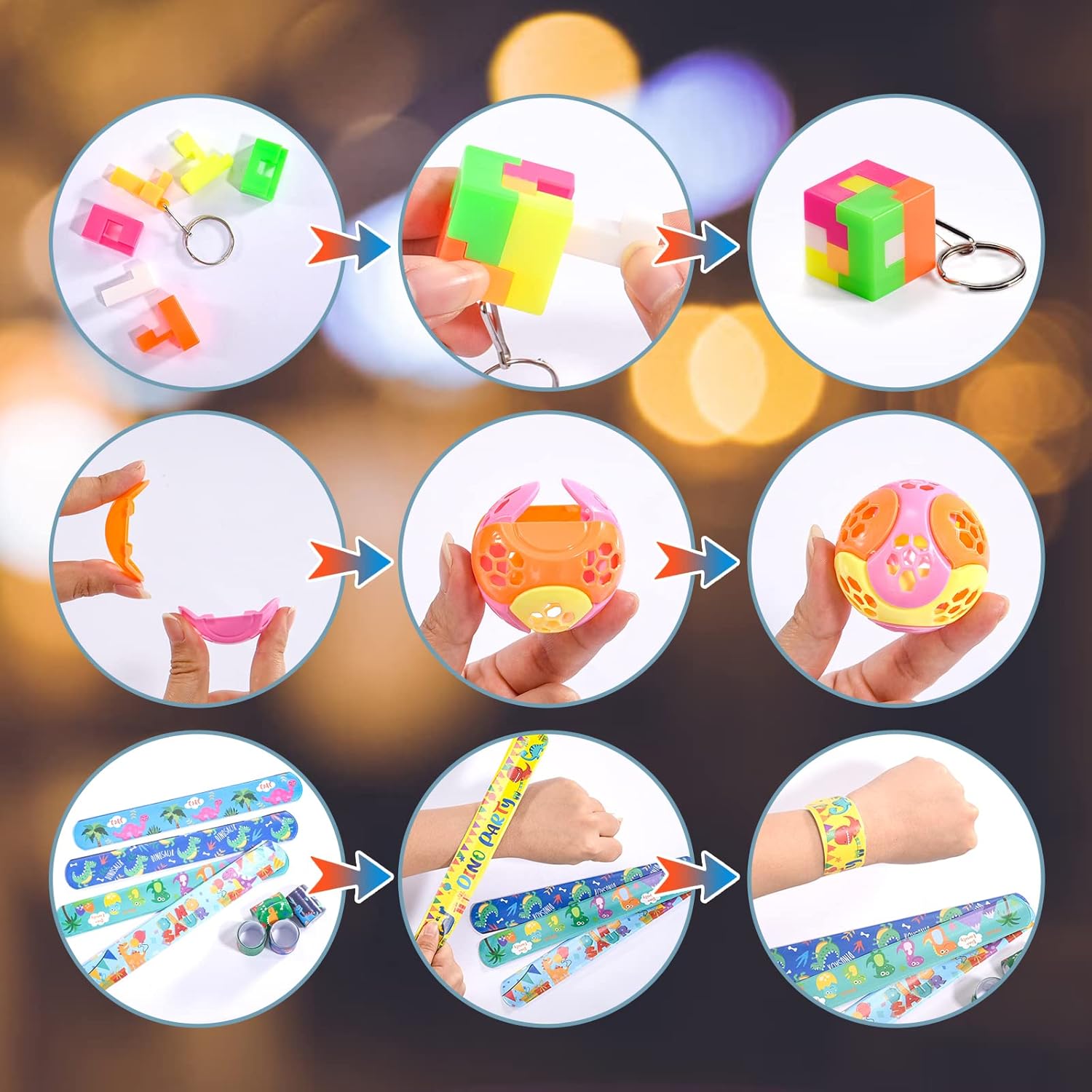 300 PCS Party Favor for Kids Goodie Bags Stuffers, Prize Box Toys for Kids Classroom Bulk, Small Fidget Toys Pinata Egg Fillers, Treasure Chest for Students Rewards, Carnival Prizes, Birthday Gifts