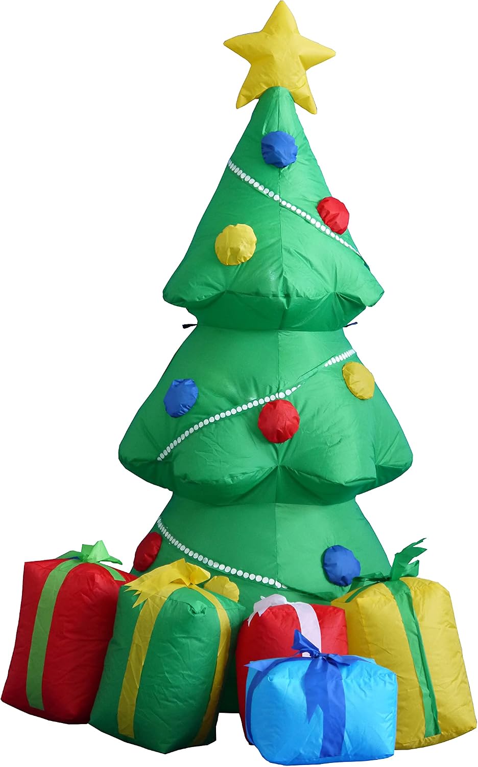 5 ft lighted christmas inflatable green tree with, main product view
