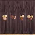 40 ft x 10 ft Wrinkle Free Brown Backdrop Curtain for Parties, Wedding Brown Photo Backdrop Drapes, Fabric 8 Panels 5ft x 10ft for Baby Shower Photoshoot Engagement Birthday Photography Background