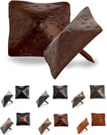 25 Pack 1.5" Square Head Iron Clavos Decorative Nails – Sealed Rusted – Handmade Rustic Square Fasteners for Farmhouse Shutters, Faux Wood, Barn Doors, Shutters, Gates – Ornamental Wood Accent