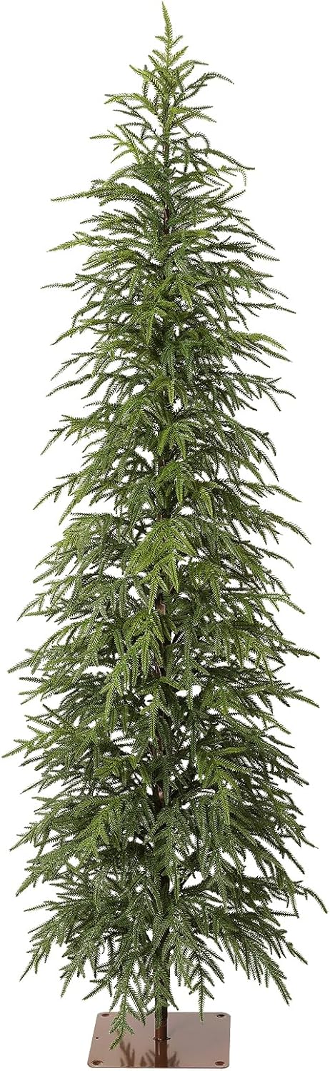 verinatural unlit christmas tree 6ft, skinny slim pencil, main product view
