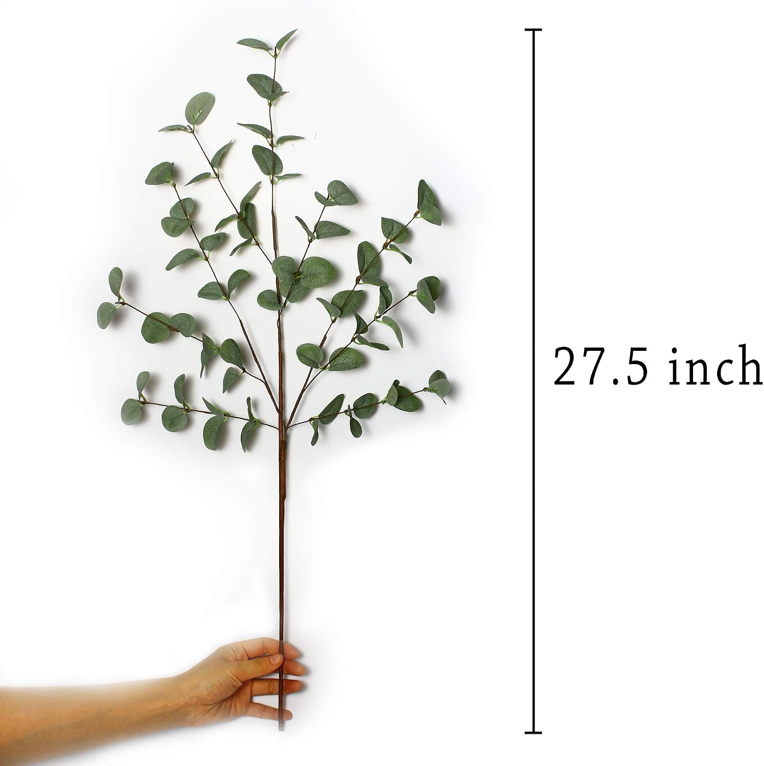 6 Pcs 27" Eucalyptus Stems Greenery Stems Eucalyptus Leaf Spray in Green Silk Plastic Plants Floral Artificial Plants for Home Party Wedding Decoration