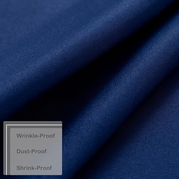 Small Square Navy Tablecloth 36 x 36 Inch Polyester Fabric Washable Table Cover Decorative Wrinkle Resistant Solid Color Table Cloth for Kitchen Dinning Party Wedding Camping