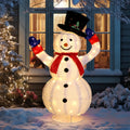 vingli 4ft auto-waving outdoor snowman christmas decorations, lighted, main product view