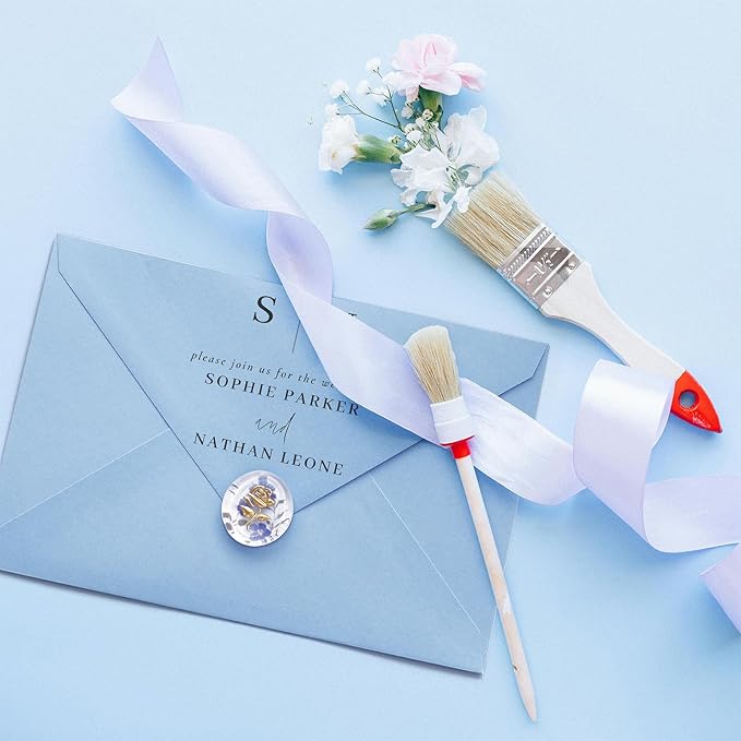 50 Pack 5x7 Envelopes Letter Size, Blue A7 Envelopes Self Seal for Wedding Invitation, Envelope 5.4x7.6 for Greeting Cards, Photos, Baby Shower, Graduation, Thank You Cards, Announcements