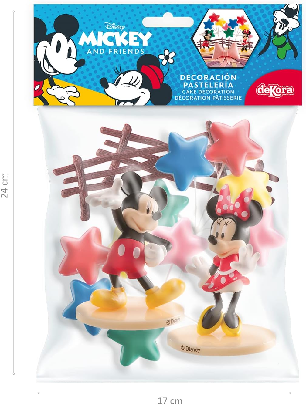 dekora Mickey and Minnie Cake Decoration Set, Multi-Colour, One Size
