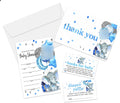 Yuansail Baby Shower Invitation Set, Fill In Invites Cards, Books For Baby, Diaper Raffle, Thank You, Baby Shower, Each Design 25 Cards & Envelopes (Total 100 Cards) – (bb006-taozhuang)