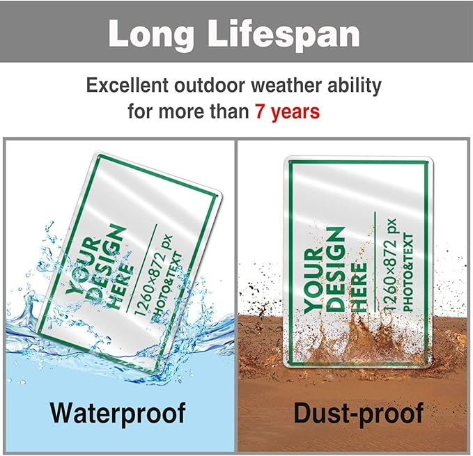 Custom Signs Outdoor Metal Sign - 12 x 8 Customized Personalized Aluminum Signs for Office, Home, Business, Decor, Custom Road Signs, Rust-Proof Sign (Green Text Box)