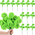 Daifunli 15 Pcs Christmas Tree Topper 12 Inch Tree Decorations Lime Green Furry Christmas Picks Furry Spiral Curly Picks Sprays Topper for Filler Wreath Vase Filler Branches Home Decor