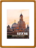 12x16 natural teak wood picture frame, hd tempered, main product view