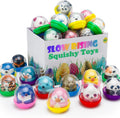 curibble 30 Packs Party Favors Slow Rising Animal Squishy Toys with Capsules,Goodie Bag Stuffers,Birthday Gifts,Treasure Box Toys, Kids Classroom Prizes,Claw Machine Toys, Stress Relief Squishy toys