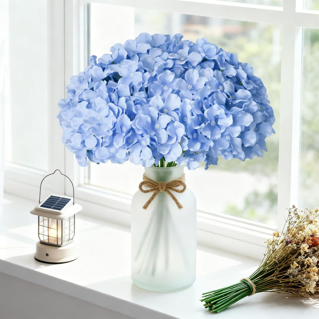 blue hydrangea artificial flowers bulk for home decor, main product view