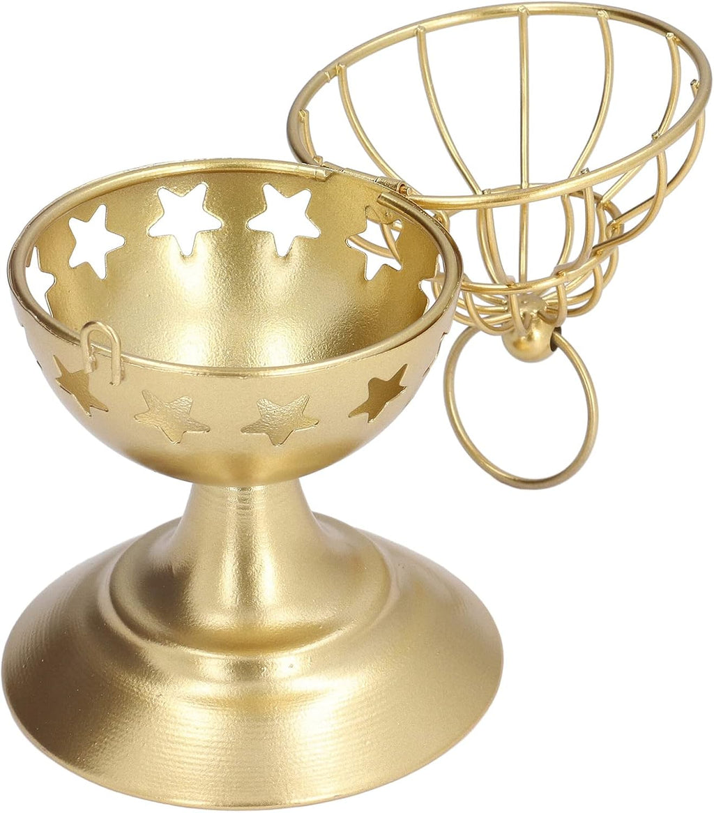 AYNEFY Birdcage Gold Candle Holder Bowl CandleholdersPremium Iron Votive Holder for Table Decoration Birthday Party Ornaments (A)