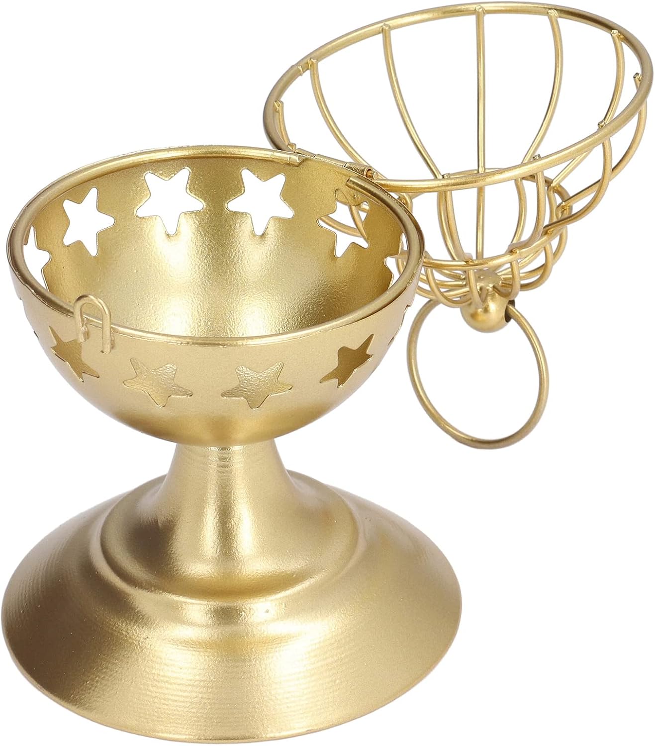 AYNEFY Birdcage Gold Candle Holder Bowl CandleholdersPremium Iron Votive Holder for Table Decoration Birthday Party Ornaments (A)
