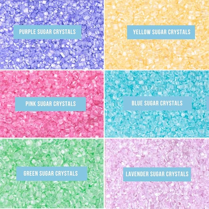Sweets Indeed Sprinkles 6 Cell Edible Sprinkle Mix Jimmies Perfect for Cake Decorations Baking Ice Cream Cookies Cupcake Topper (Pastel)