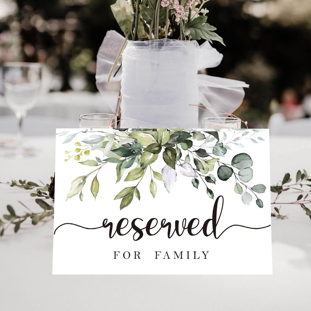 10 Rustic leaf Reserved Sign - Reserved Table Sign -Table Tent Wedding Sign- Guest Reservation Table Seat Sign for Weddings, Receptions, Parties,Restaurants, Dinner Parties, and Banquets.