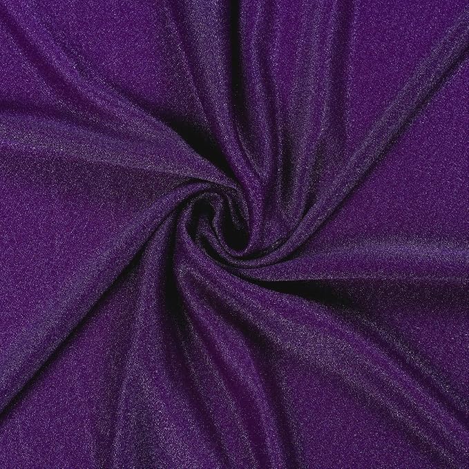 VDS Pack of 1 Panel (30 Inch X 20 Feet) Wedding Arch Draping Fabric Sheer Chiffon Fabric Drapery for Wedding Ceremony Reception Swag Backdrop Canopy Chuppah ARBO Altars Decoration (Purple)