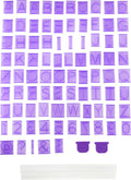 Wilton Cake Letter and Number Press Set, Use on Fondant or Buttercream Frosting, Ideal for Decorating Personalized Birthday Cakes, Includes 1 Holder, 2 Locks, and 85 Assorted Tiles, Purple