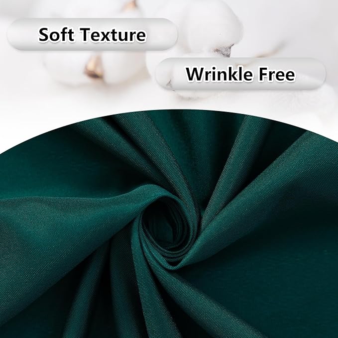 MEETSKY 10ft x 8ft Hunter Green Backdrop Curtains for Parties Wedding Curtain Rod Pocket Dark Green Photo Backdrop Sliding Drapes Backdrop Curtains for Photography, 5ft x 8ft, 2 Panels