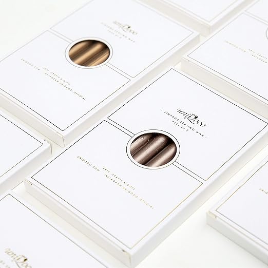 UNIQOOO Metallic Rose Gold Glue Gun Sealing Wax Sticks for Wax Seal Stamp - Great for Wedding Invitations, Cards Envelopes, Snail Mails, Wine Packages, Christmas Gift Ideas, Pack of 8