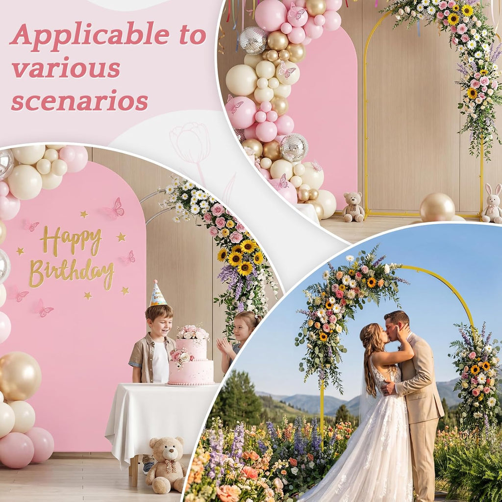 7.2ft metal arch backdrop stand and cover set, side view
