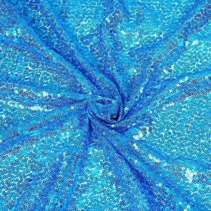 Eternal Beauty Turquoise Sequin Backdrop, 8x8 Ft Glitter Background Curtains for Shimmer Photography Party Wedding Birthday Back Drop Decor