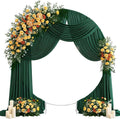 Wedding Arch Draping Fabric 29" x 19Ft Sheer Drapes for Backdrop Wedding Ceremony Reception Ceiling Decor Curtain Baby Bridal Shower Decoration (Hunter Green, 1 Panel)