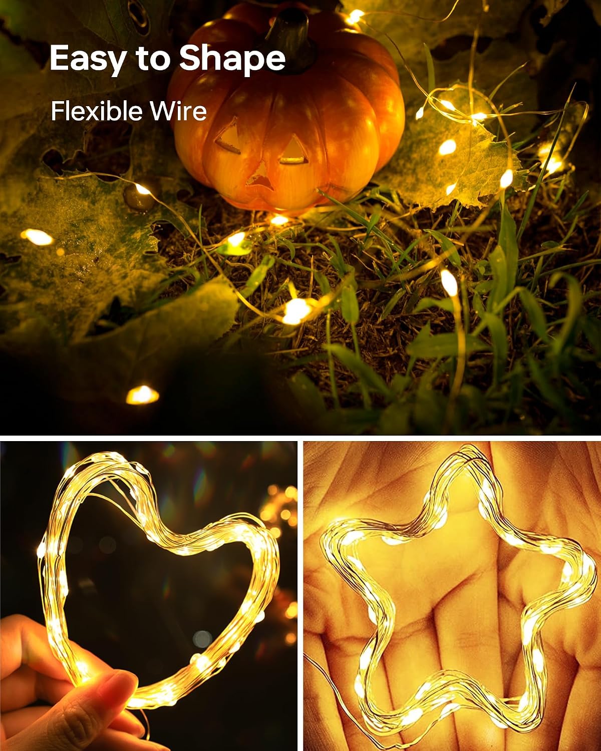 16 Pack Fairy Lights Battery Operated 7ft 20 LED String Lights Mini Twinkle Lights Silver Wire Firefly Starry Lights for DIY Mason Jar Wedding Centerpiece Table Party Christmas Decorations, Warm White