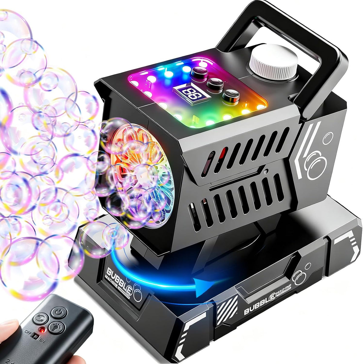 bubble machine remote control,auto rotation & 11 rgb, main product view