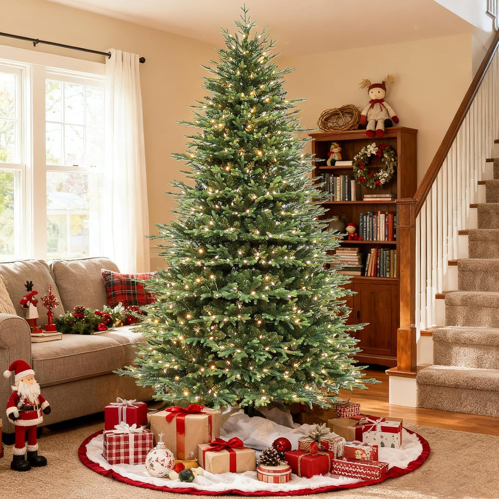 hykolity 9 ft prelit artificial christmas tree with, main product view