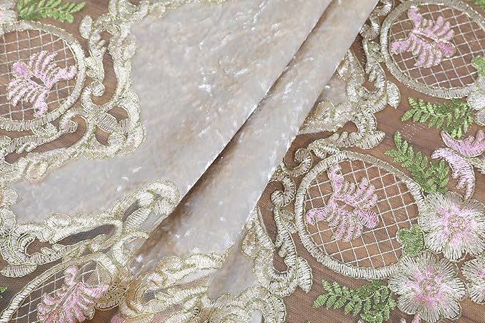 vctops Damask Lace Patchwork Tablecloth Luxury Square Small Table Cover Elegant Floral Embroidered Lace Table Cloth for Party Kitchen Dinning Picnic Decoration (Type O,32"x32")