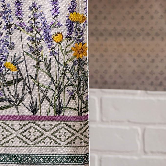 Maison d' Hermine Table Runner 100% Cotton Double Layer Table Runners 108 inches Long Decorative for Home Kitchen Dining Party Wedding Bridal Shower Spring Summer (Fanny Lavender, 14.50" x 108")
