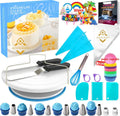 Cake Decorating Supplies 211PC,Baking Utensils Set and Bakery Tools Kit, Baking Accessories,Baking Set for Adults,Baking Stuff,Cake Spinner Turntable,Baking Essentials For Beginners
