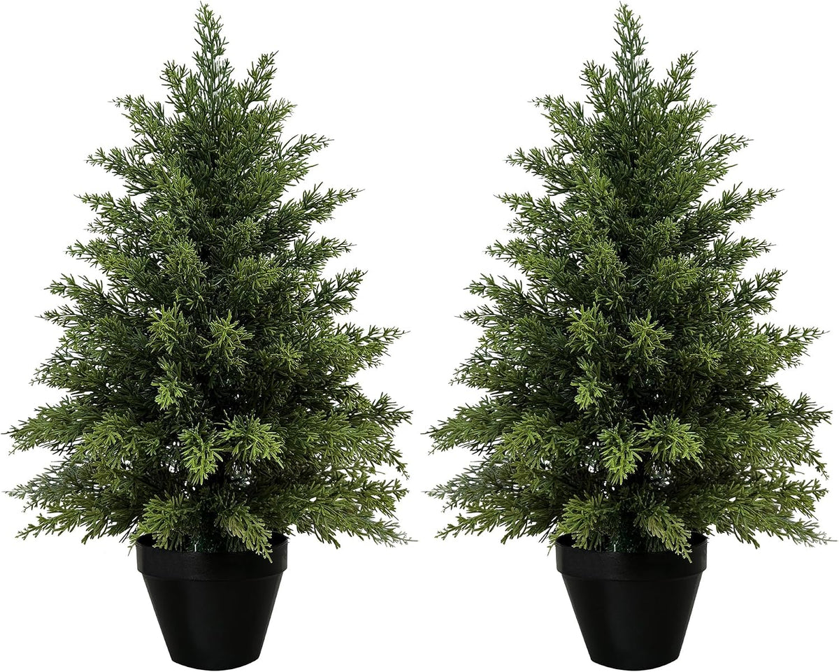 2ft artificial cedar trees for outdoors (uv resistant), main product view