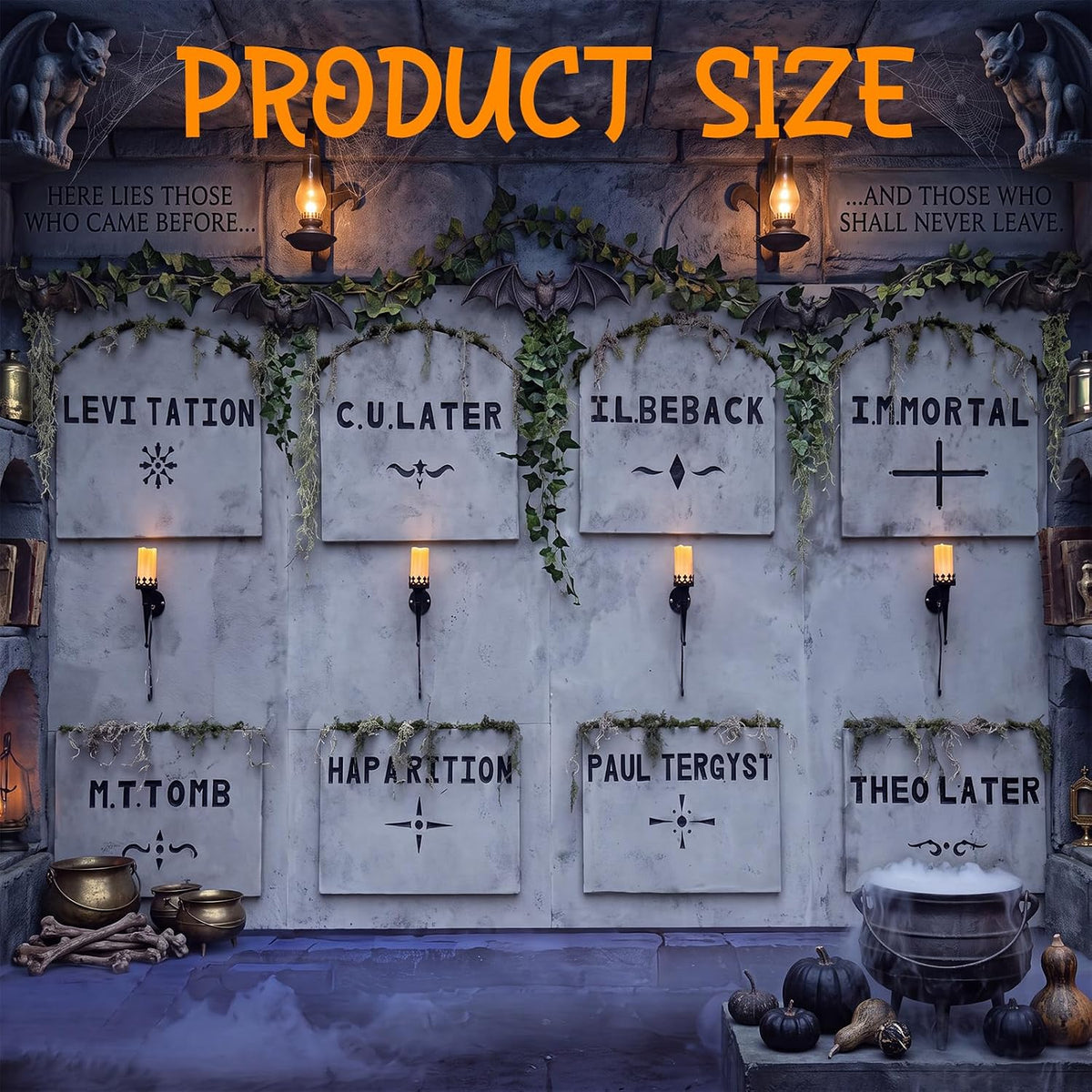Halloween Garage 7x16 ft Door Cover Banner Large Halloween Hanging Backdrop D...