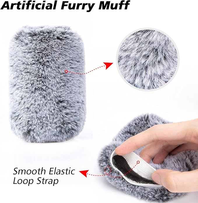 Microphone Windscreen Pop Filter Compatible with HyperX QuadCast - Mic Foam Cover with Furry Windscreen Muff for HyperX QuadCast S，QuadCast S White (2 Pack)