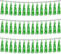 3P Green Foil Fringe Metallic Tassel Streamers Banner Tassel Garland for Parade Floats, Bachelorette, Wedding, Birthday, Halloween, Christmas, Bridal/Baby Shower Party Decorations