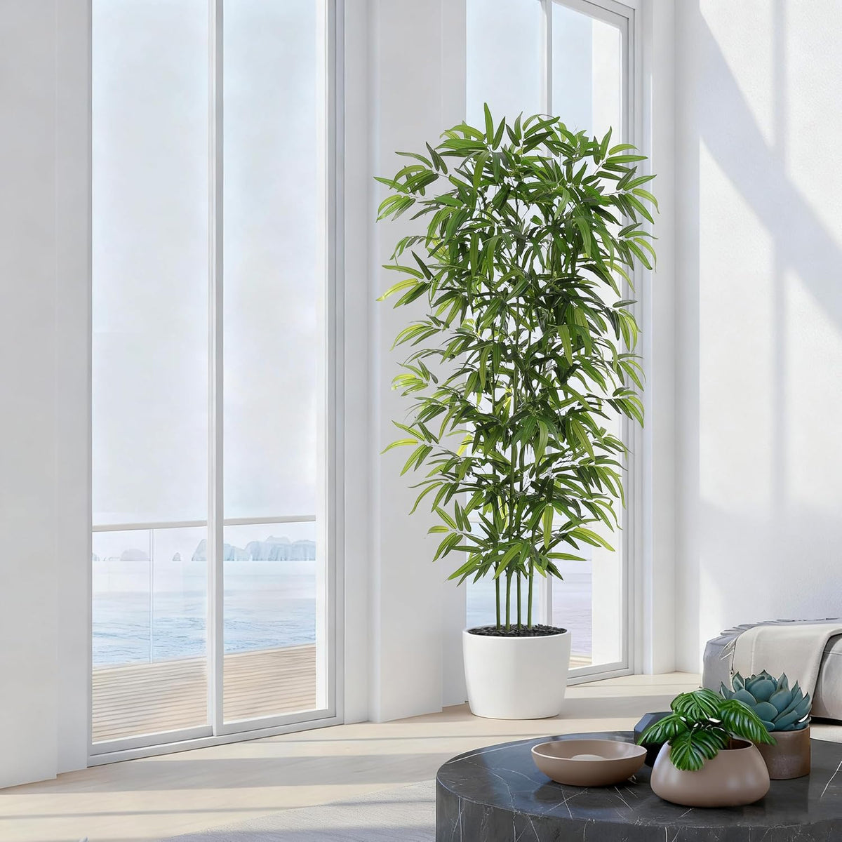 artificial bamboo tree: 6ft fake bamboo plant faux, view 10