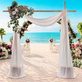 MDS Halloween Chiffon Draping Fabric - 2 Panel, 30" Wide x 75ft Long - Sheer Spooky Arbor & Canopy Drapery for Haunted House Backdrops, Party Ceilings, DIY Costumes & Themed Events - Nude