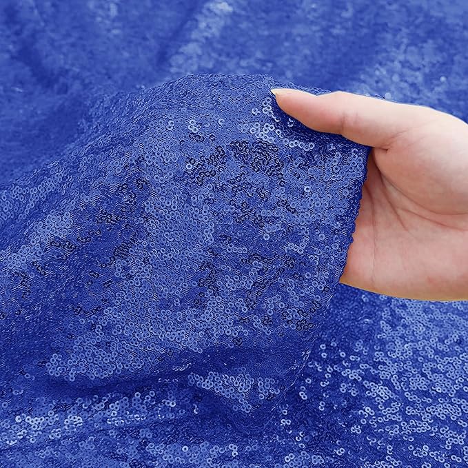 Sugargirl Navy Blue Sequin Backdrop Curtain 4 Panels 2FTx8FT Glitter Navy Blue Background Drapes Sparkle Photography Backdrop for Party Wedding Birthday Wall Decoration