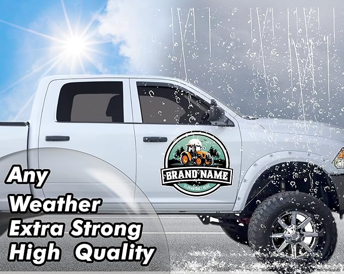 My Happy Customized Gifts Custom and Professional Logo Magnet Sign Personalized Logo for Your Car, Van, Truck Advertise Your Business Magnetic Signs