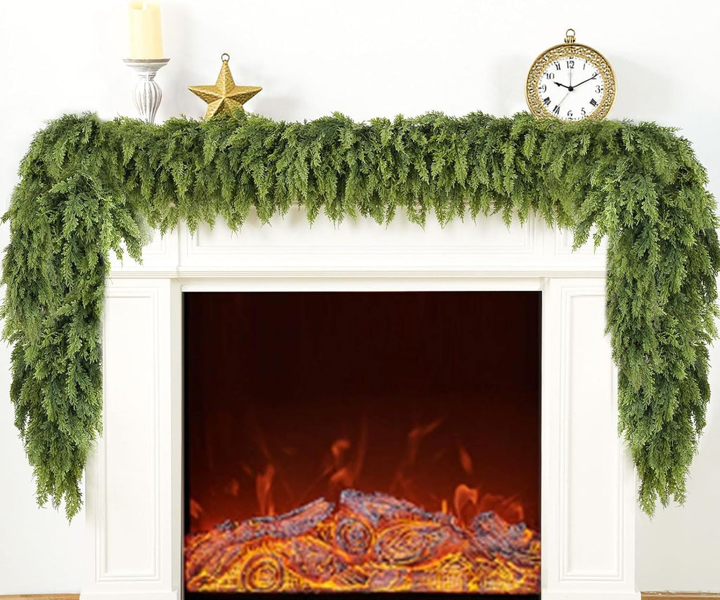 giauma 9ft double fullness artificial christmas cedar garland, main product view