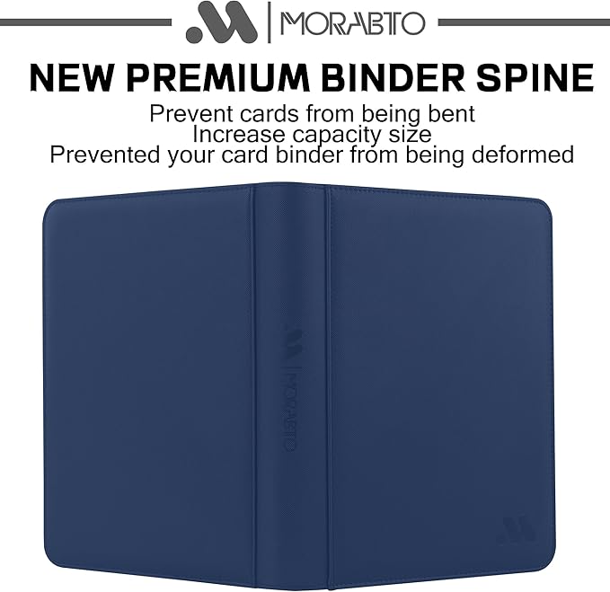 Card Binder 9 Pockets,Trading Card Binder Holds up to 864 Cards with 48 Sleeves,Zipper Card Holder Album Compatible with TCG Card/Game Cards/Sports Card