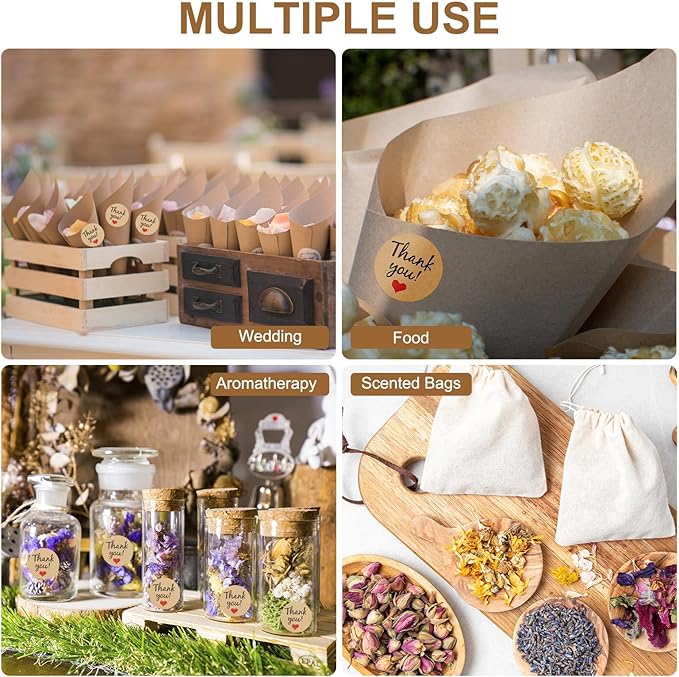 PATIKIL Dried Flower Confetti Cones, 30Pcs Paper Tapers Cone Holder with Dried Rose Petal / Sticker for Wedding Party Engagement Birthday DIY Decoration, Red/Yellow