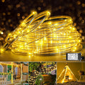 66FT 200 LED Rope Lights for Outside, Warm White Christmas Lights Outdoor | Plug in Connectable Flexible Tube Lights Indoor for House Bedroom Patio Pool Landscape Camping Party Decorations