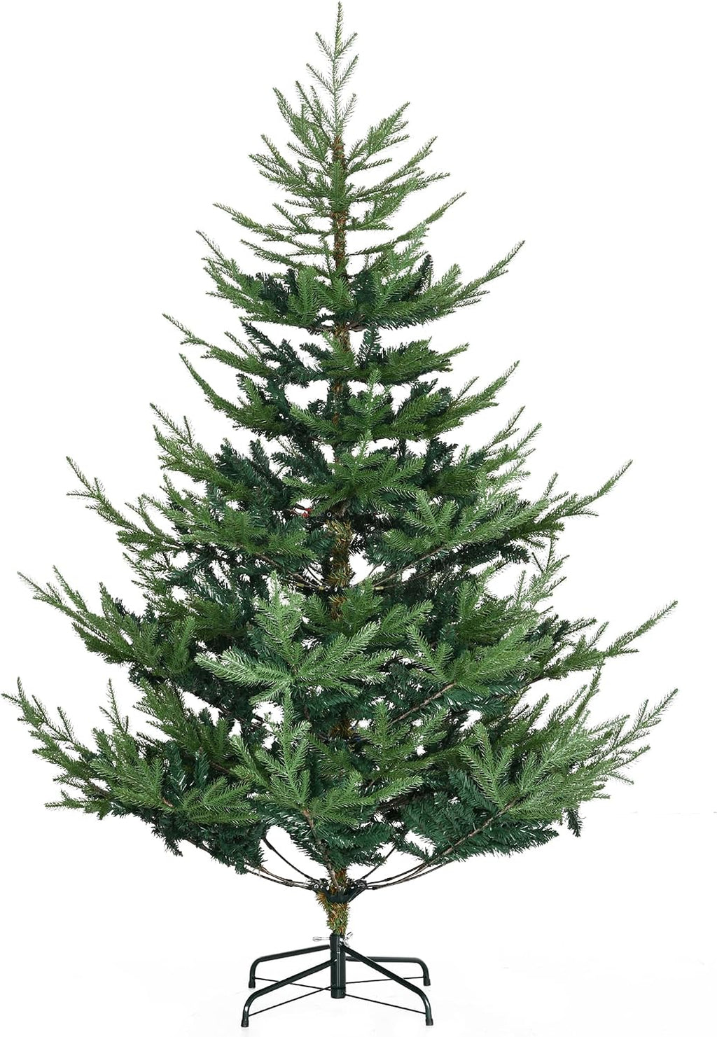 homcom 6 foot artificial christmas tree, nordic pine, main product view